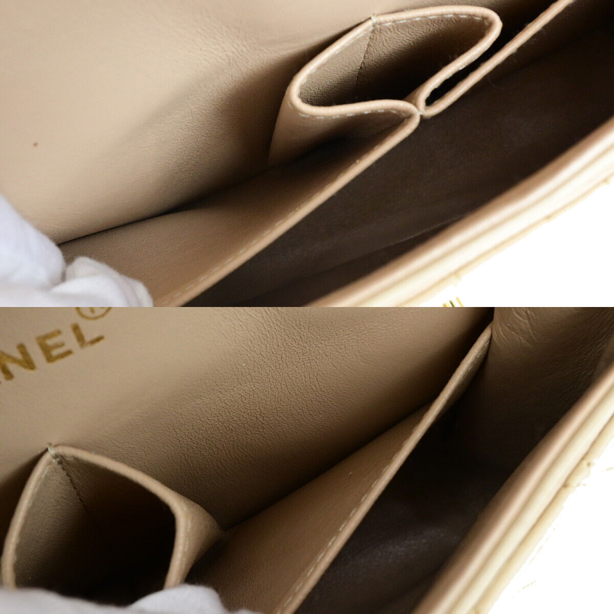 CHANEL CC Matelasse 23 Double Flap Chain Shoulder Bag Leather GHW BE 870RJ890