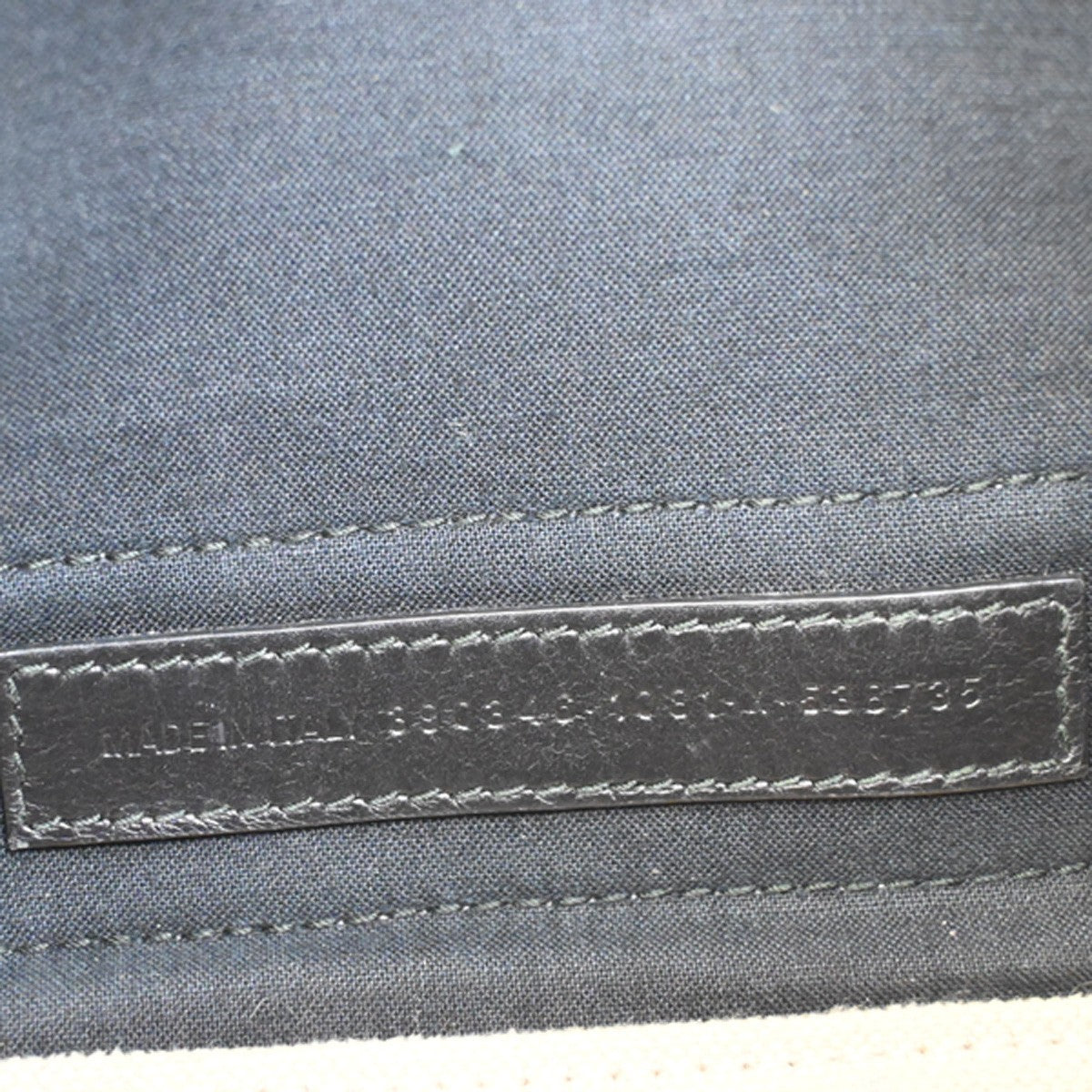 BALENCIAGA Navy Cabas XS 2Way Shoulder Hand Bag Canvas Leather White 39FC026