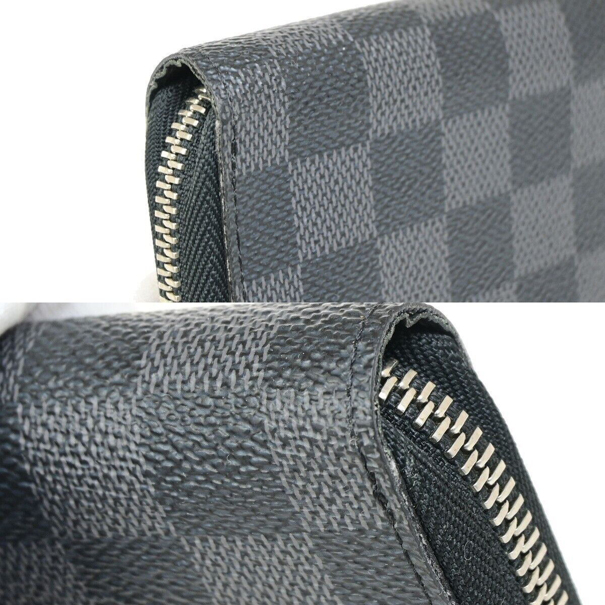 LOUIS VUITTON Zippy Organizer Long Bifold Wallet Damier Graphite N63077 14KA398