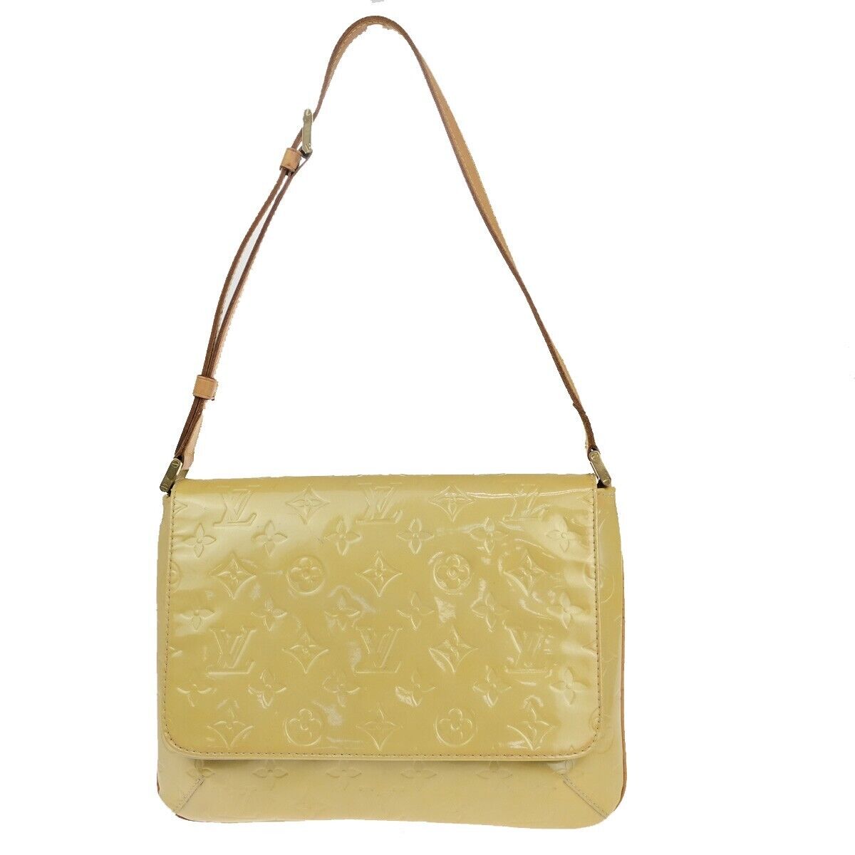 LOUIS VUITTON Thompson Street Shoulder Bag Monogram Vernis Beige M91008 69EB690