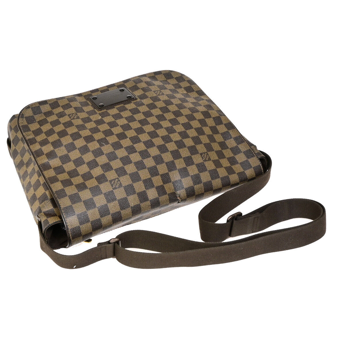 LOUIS VUITTON Brooklyn MM Shoulder Bag Damier Ebene Leather Brown N51211 88YF110