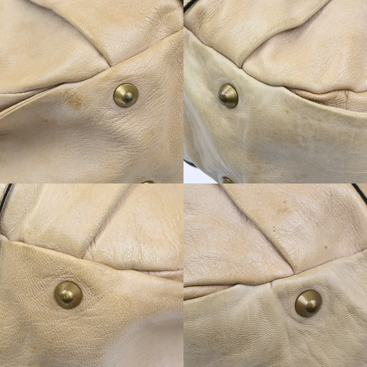 CHLOE Logo Heloise Hobo 2Way Crossbody Shoulder Bag Leather Beige GHW 66CA524