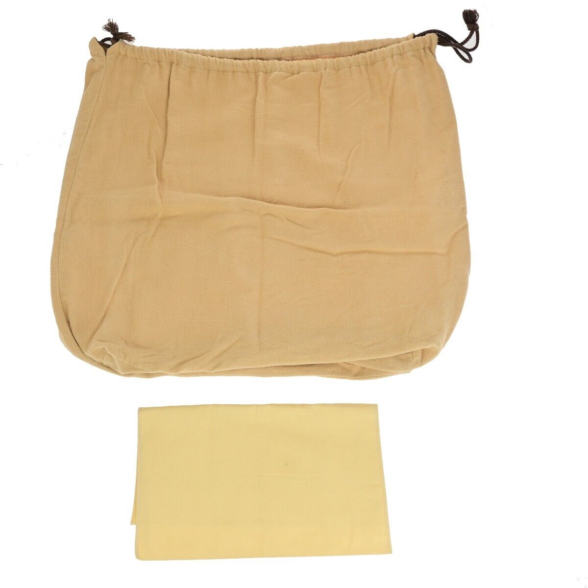LOUIS VUITTON Logo 10 Set Dust Bag Drawstring Canvas Cotton Beige Brown 09EB819
