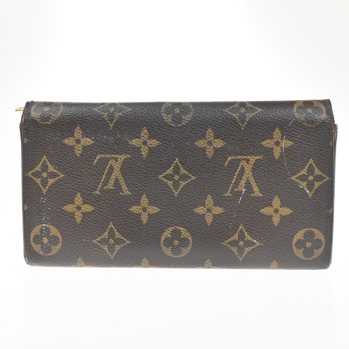 LOUIS VUITTON LV Logo 2 Set Bifold Wallet Monogram Leather Brown 65KC913