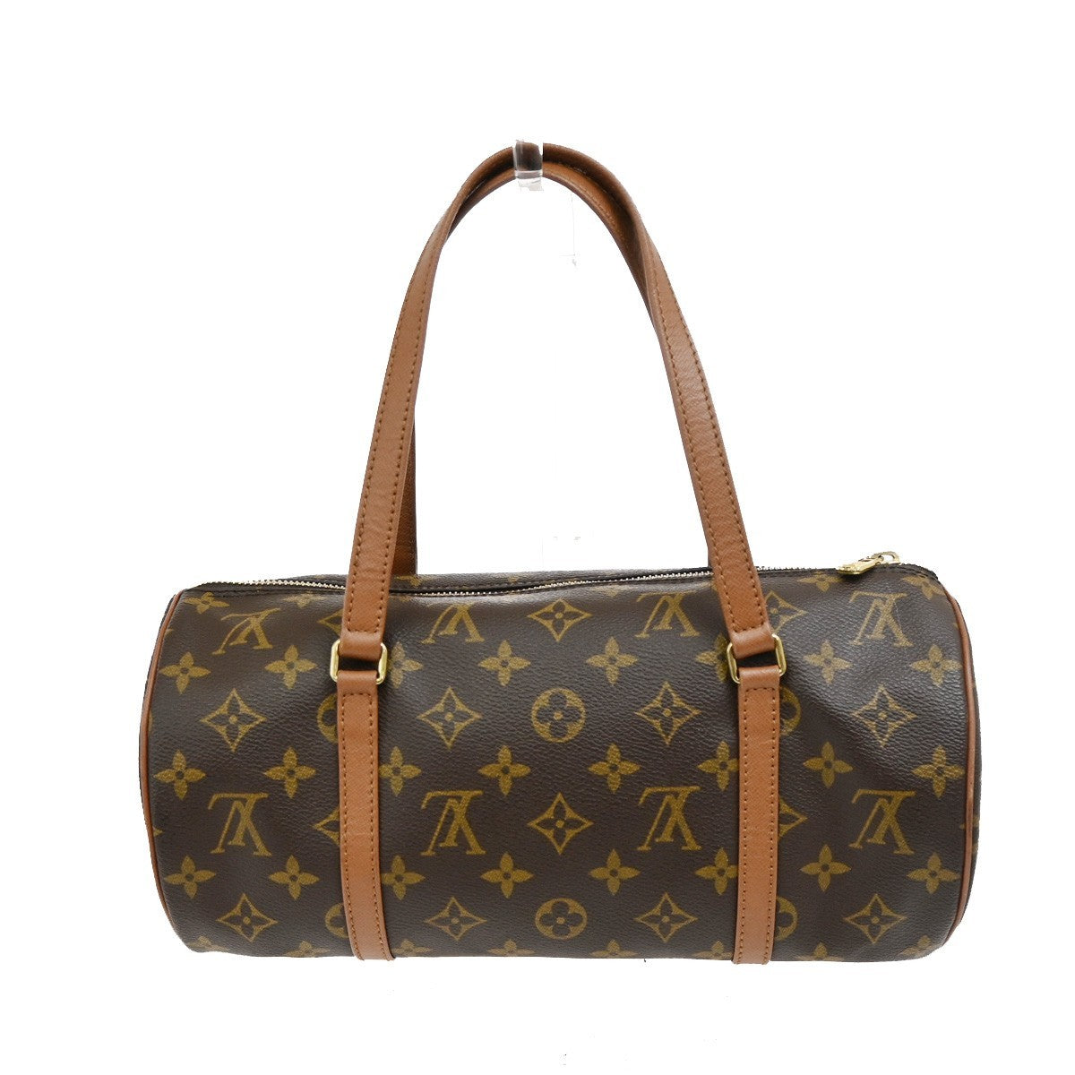 LOUIS VUITTON Logo PAPILLON 30 Hand Bag Monogram Leather Brown M51365  73TA131