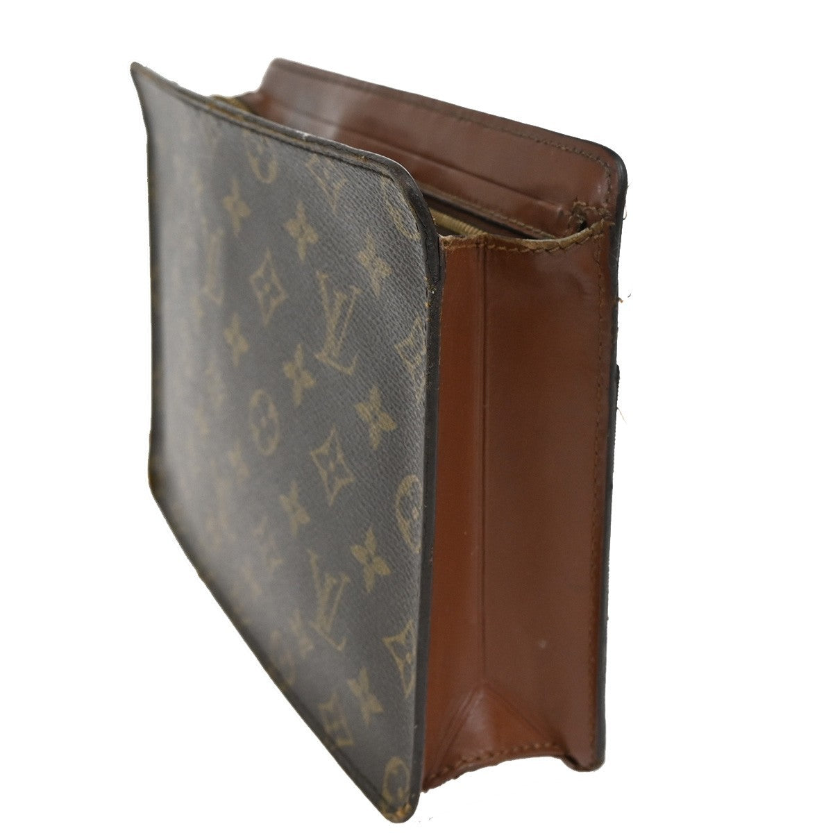 LOUIS VUITTON Pochette Homme Clutch Hand Bag Monogram Leather BN M51795 08KB741