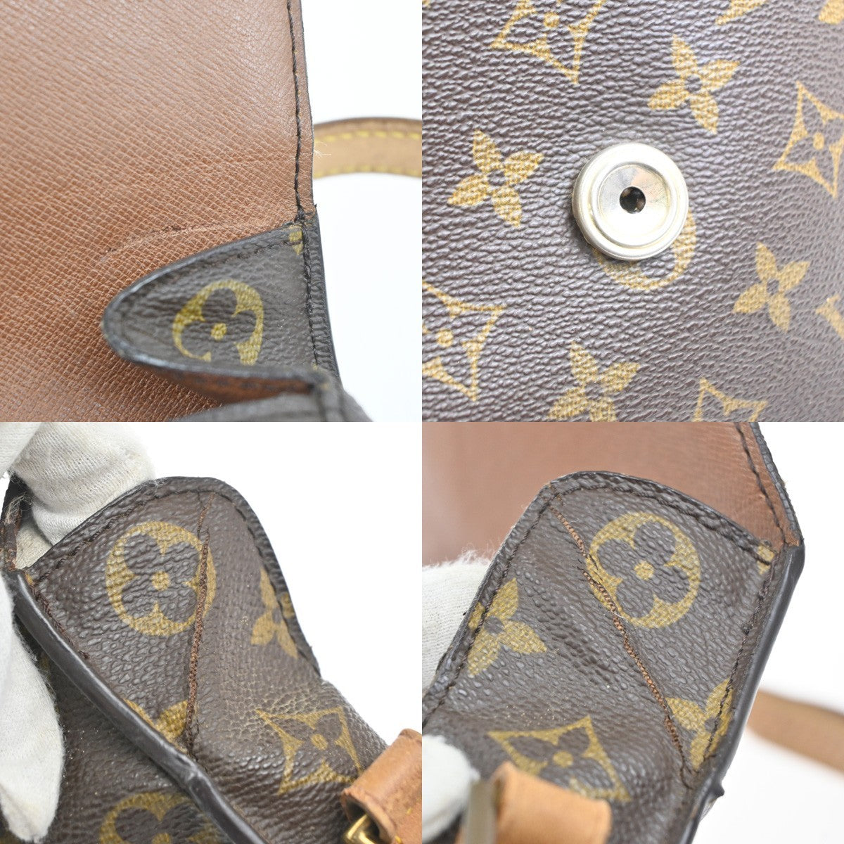 LOUIS VUITTON Saint Cloud MM Shoulder Bag Monogram Leather Brown M51243 39MA506