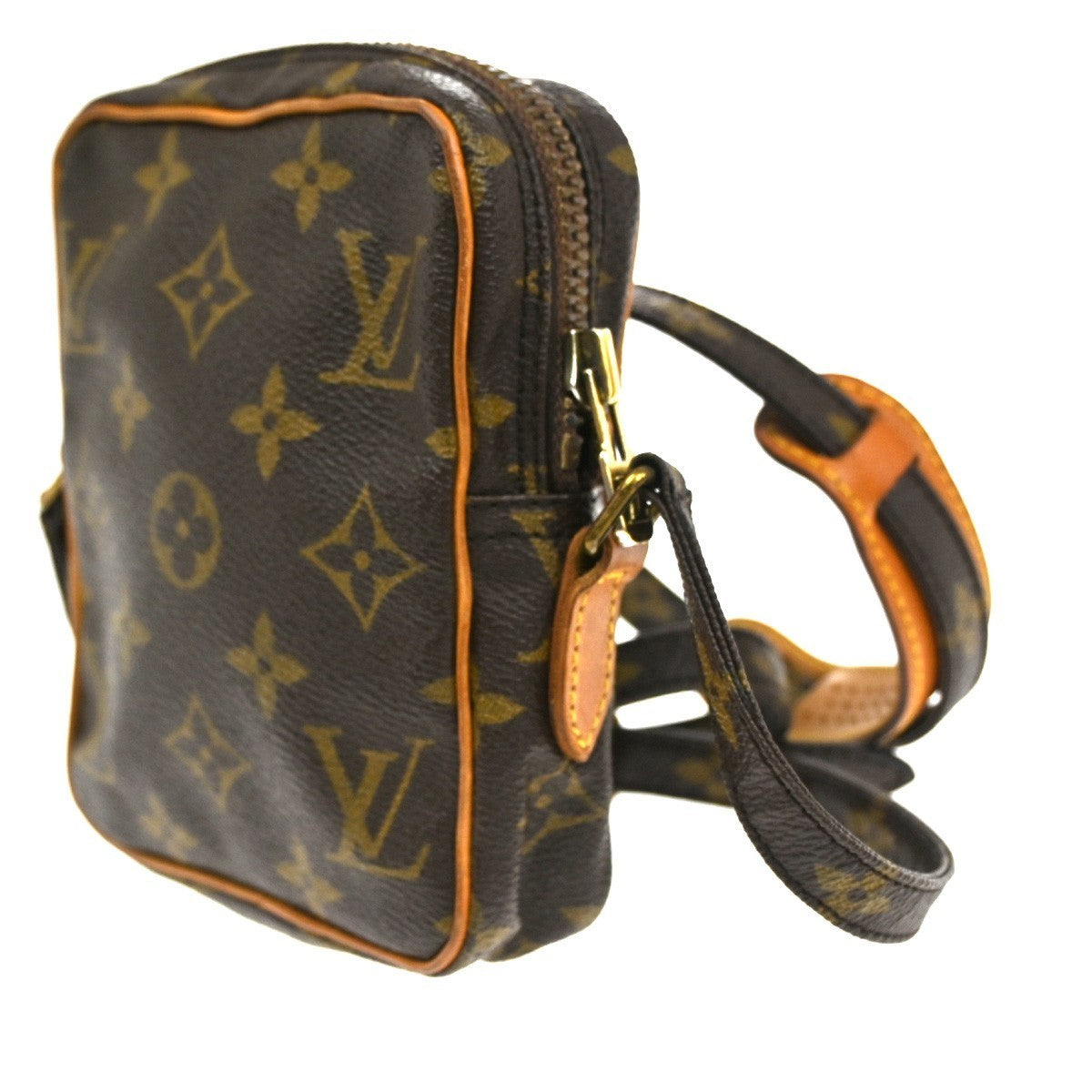 LOUIS VUITTON LV Mini Danube Shoulder Bag Monogram Leather Brown M45268 34CA467