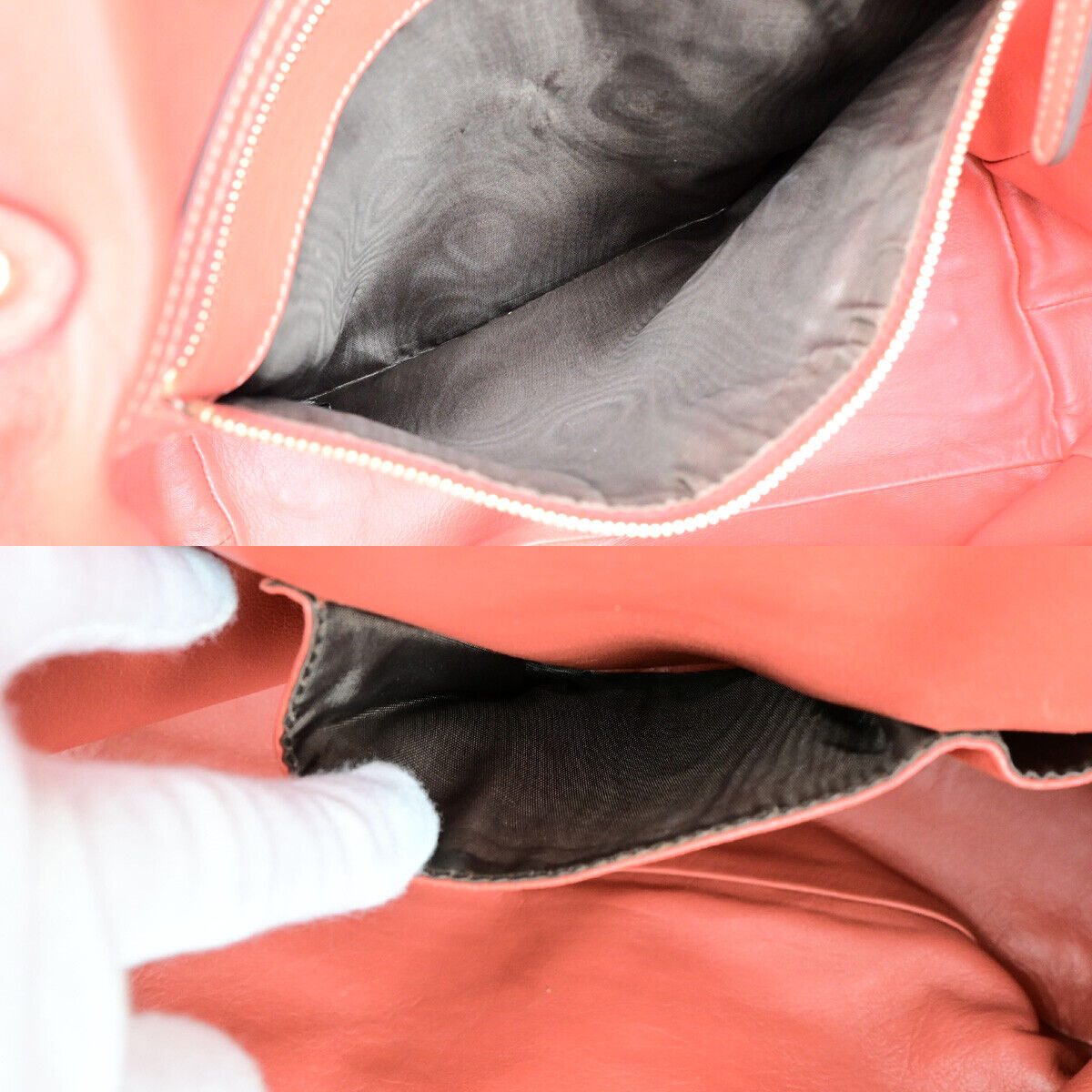 GUCCI Logo Shoulder Tote Bag Pouch Exotic Leather Pink GHW Italy 82YF660
