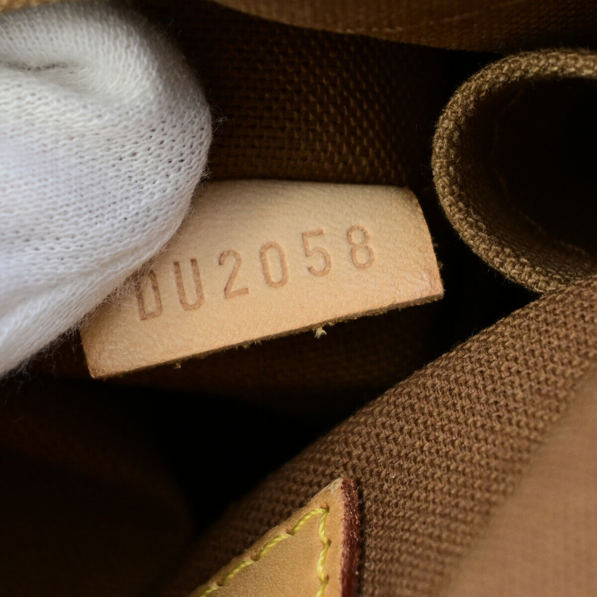 LOUIS VUITTON Odeon GM Hand Bag Monogram Leather Brown Gold M56388 74YG531