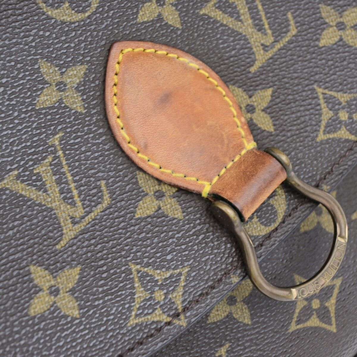 LOUIS VUITTON Saint Cloud MM Shoulder Bag Monogram Leather Brown M51243 35EC901