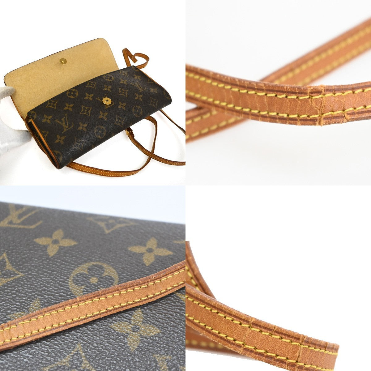 LOUIS VUITTON Pochette Twin GM 2Way Shoulder Bag Monogram Brown M51852 34CA815