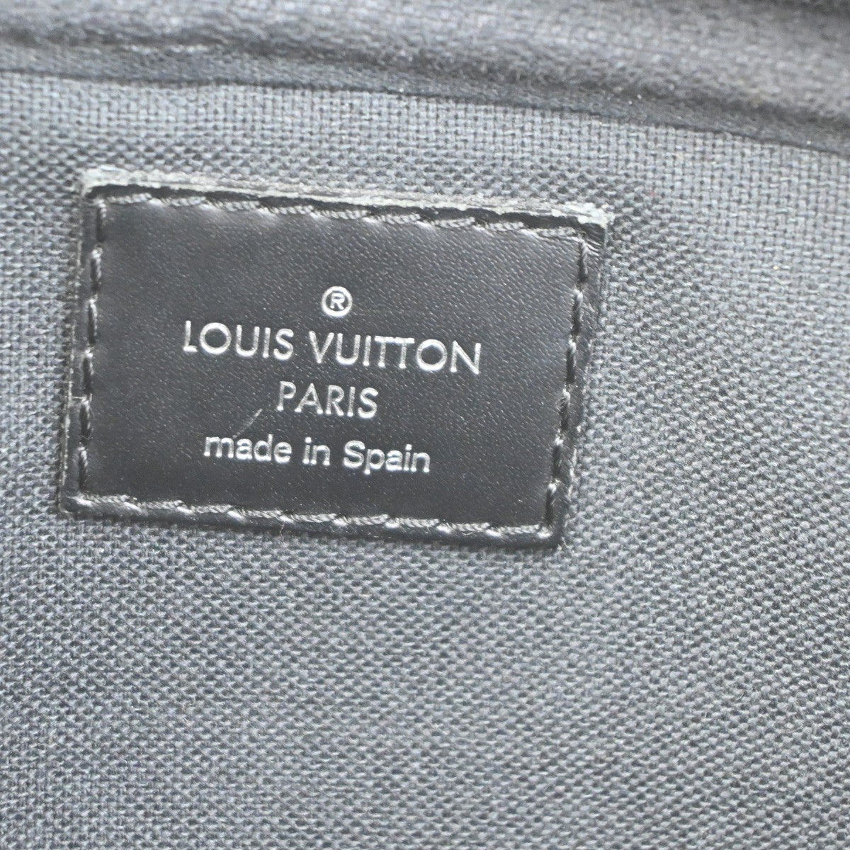 LOUIS VUITTON Ambler Shoulder bag Damier Graphite Leather Black N41289 55TA692