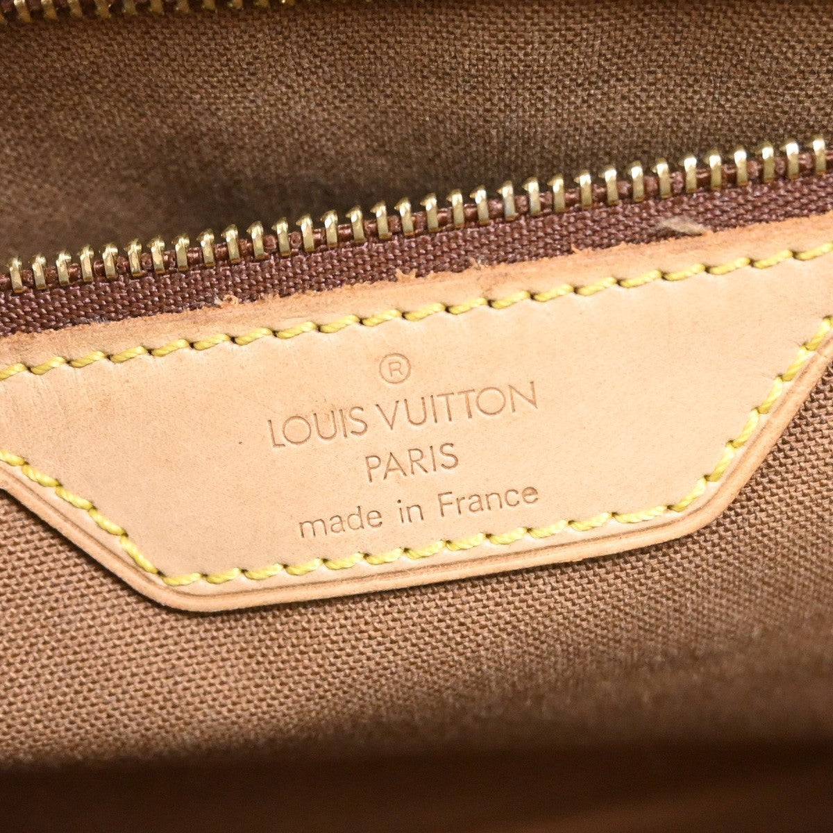 LOUIS VUITTON Cabas Mezzo Shoulder Bag Monogram Leather Brown M51151 84YJ058