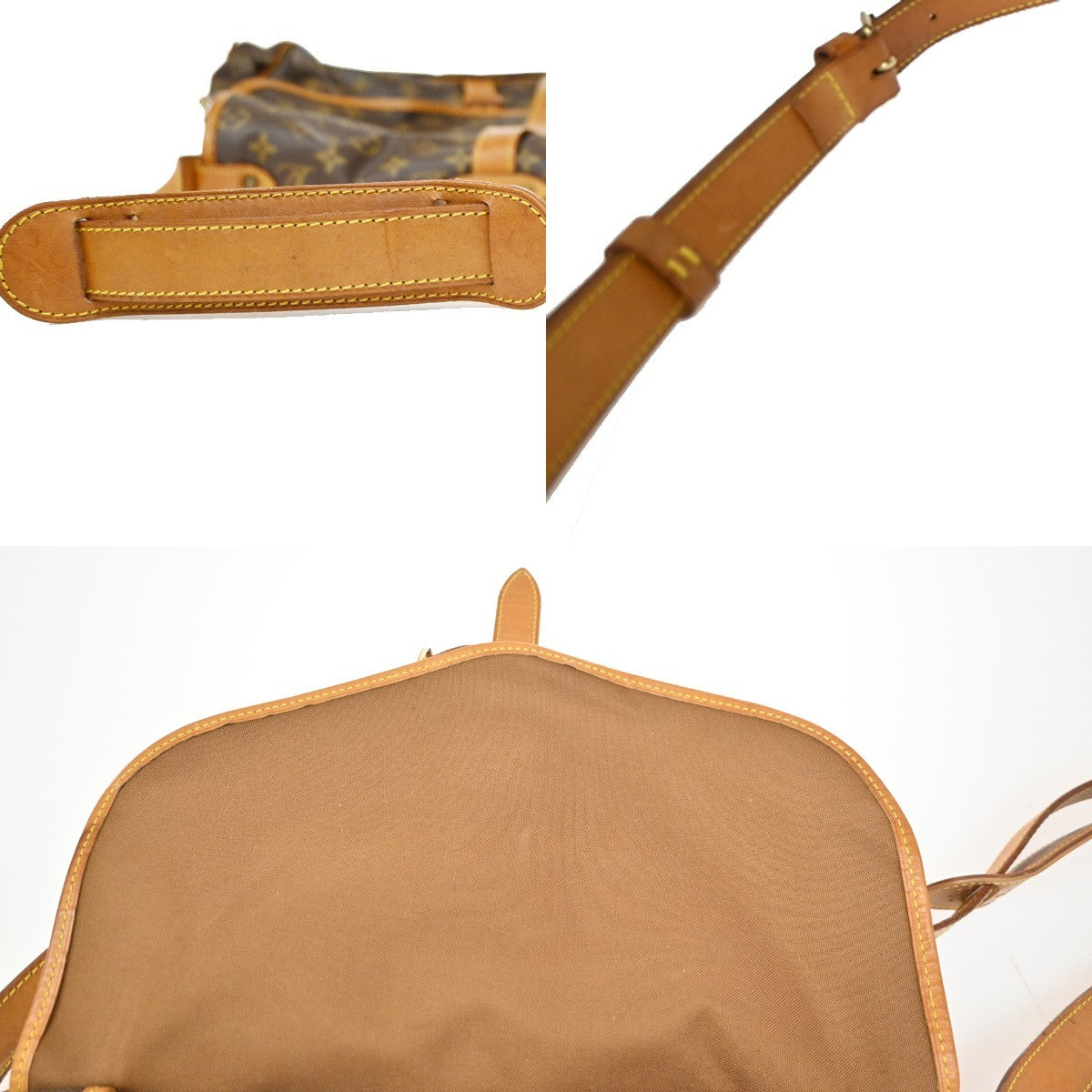 LOUIS VUITTON Saumur 35 Shoulder Bag Monogram Leather BN France M42254 78ZA081