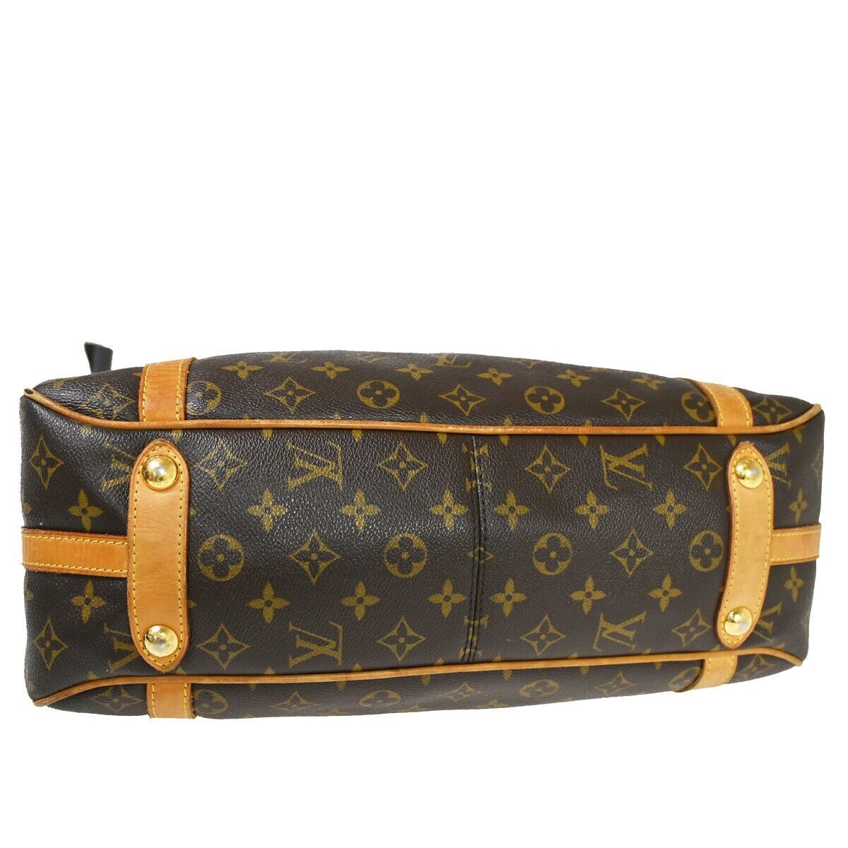 LOUIS VUITTON LV Stresa PM Shoulder Bag Monogram Leather Brown M51186 72SH676