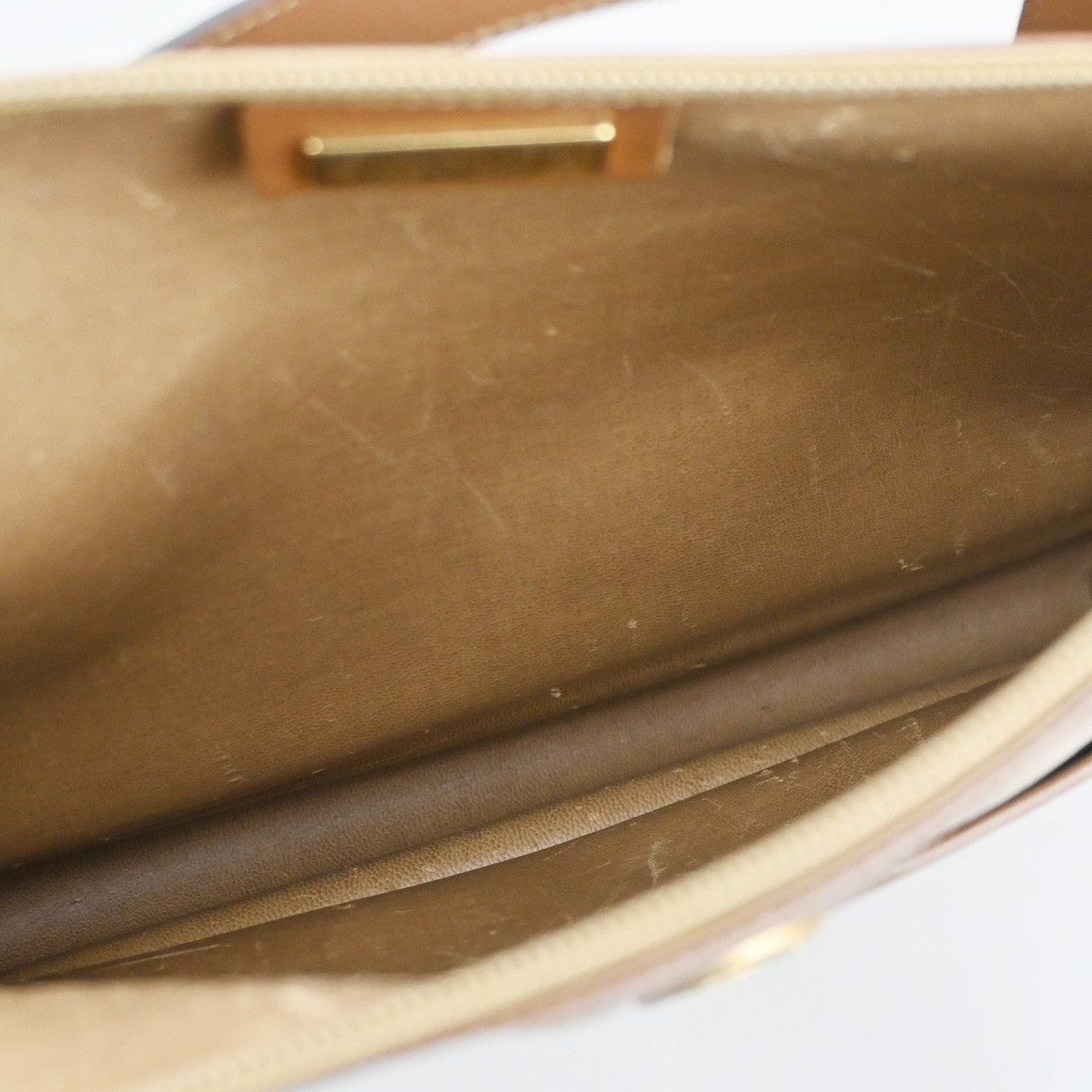 CHRISTIAN DIOR Logo Honeycomb Shoulder Hand Bag PVC Leather Beige GHW 62CA527