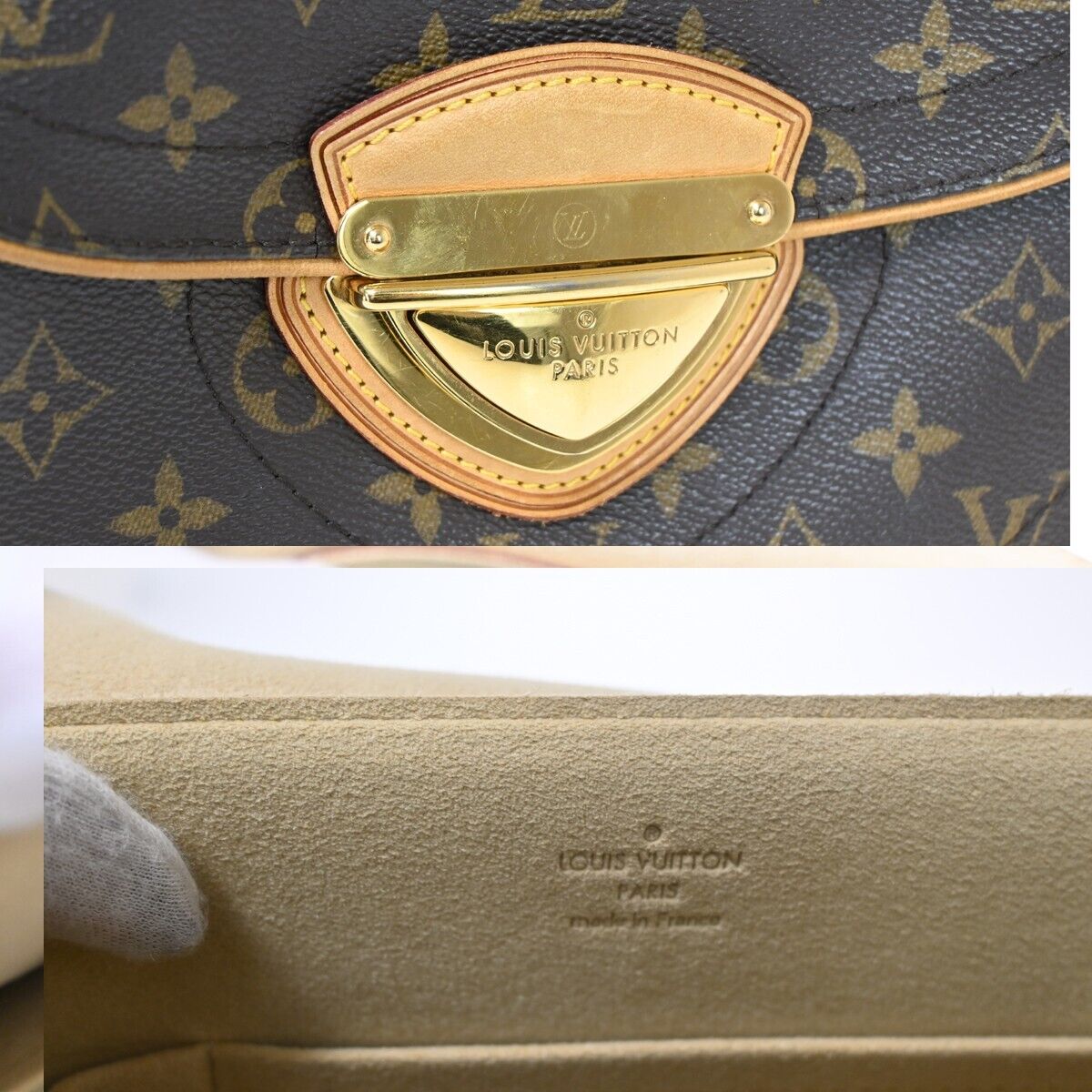 LOUIS VUITTON Logo Beverly MM Shoulder Bag Monogram Leather BN M40121 97SH176