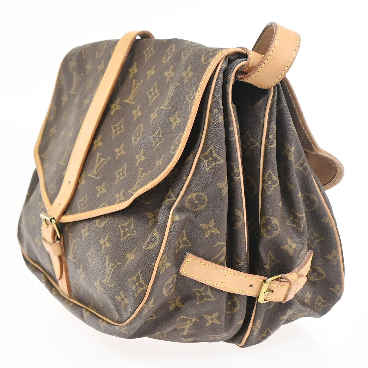 LOUIS VUITTON Saumur 35 Shoulder Bag Monogram Leather BN France M42254 77TA599