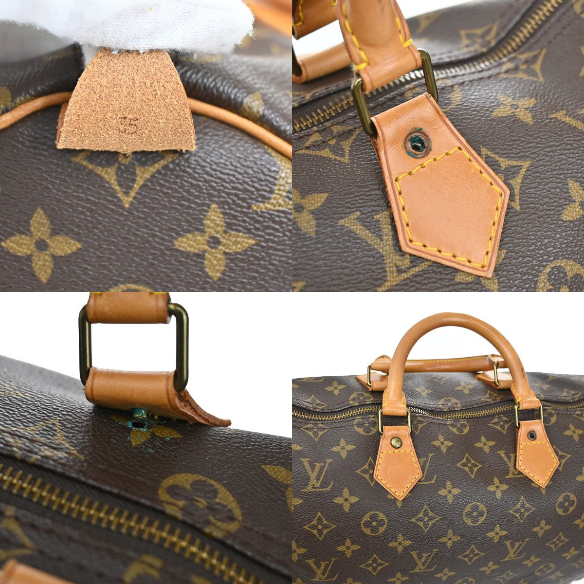 LOUIS VUITTON Speedy 35 Travel Hand Bag Monogram Leather Brown M41524 20KB513