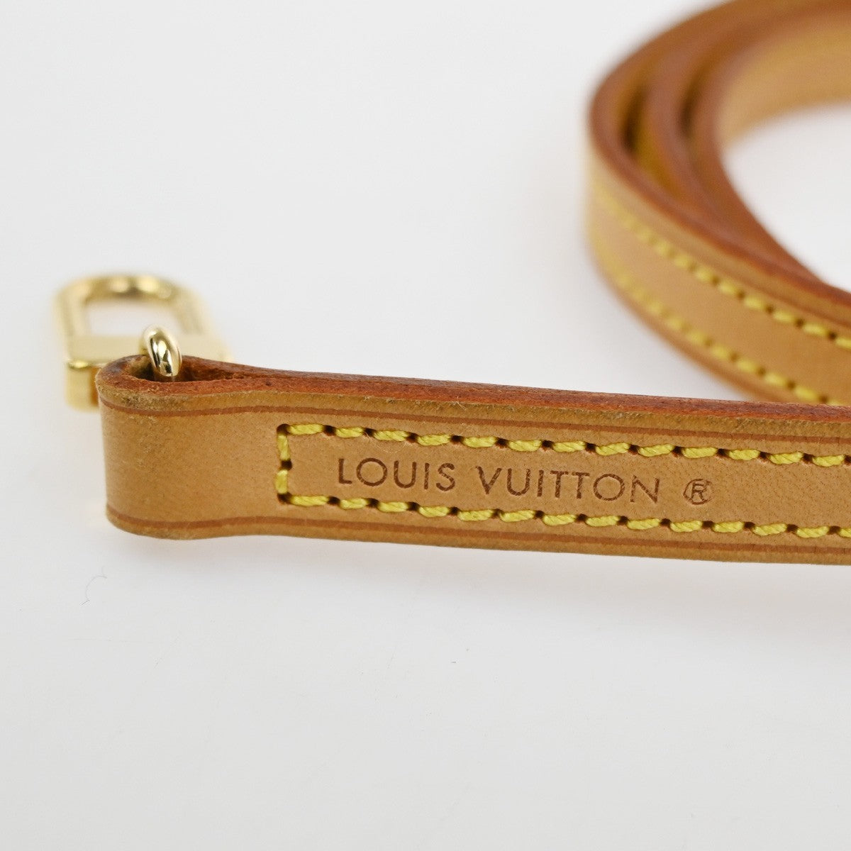 LOUIS VUITTON Logo Shoulder Bag Strap Adjustable Leather BN GHW J00142 61CA896