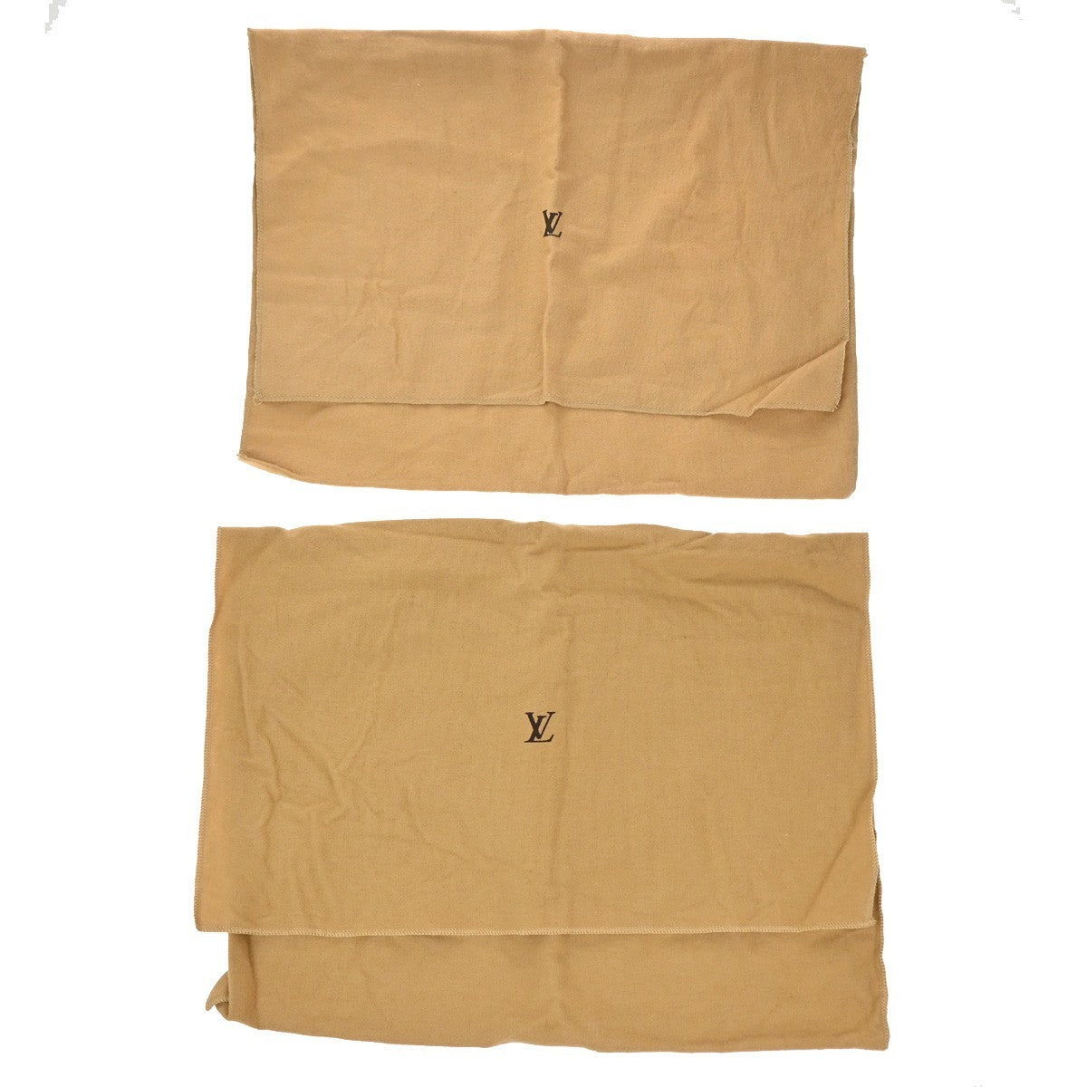 LOUIS VUITTON Logo 10 Set Dust Bag Drawstring Canvas Cotton Beige Brown 09KP189