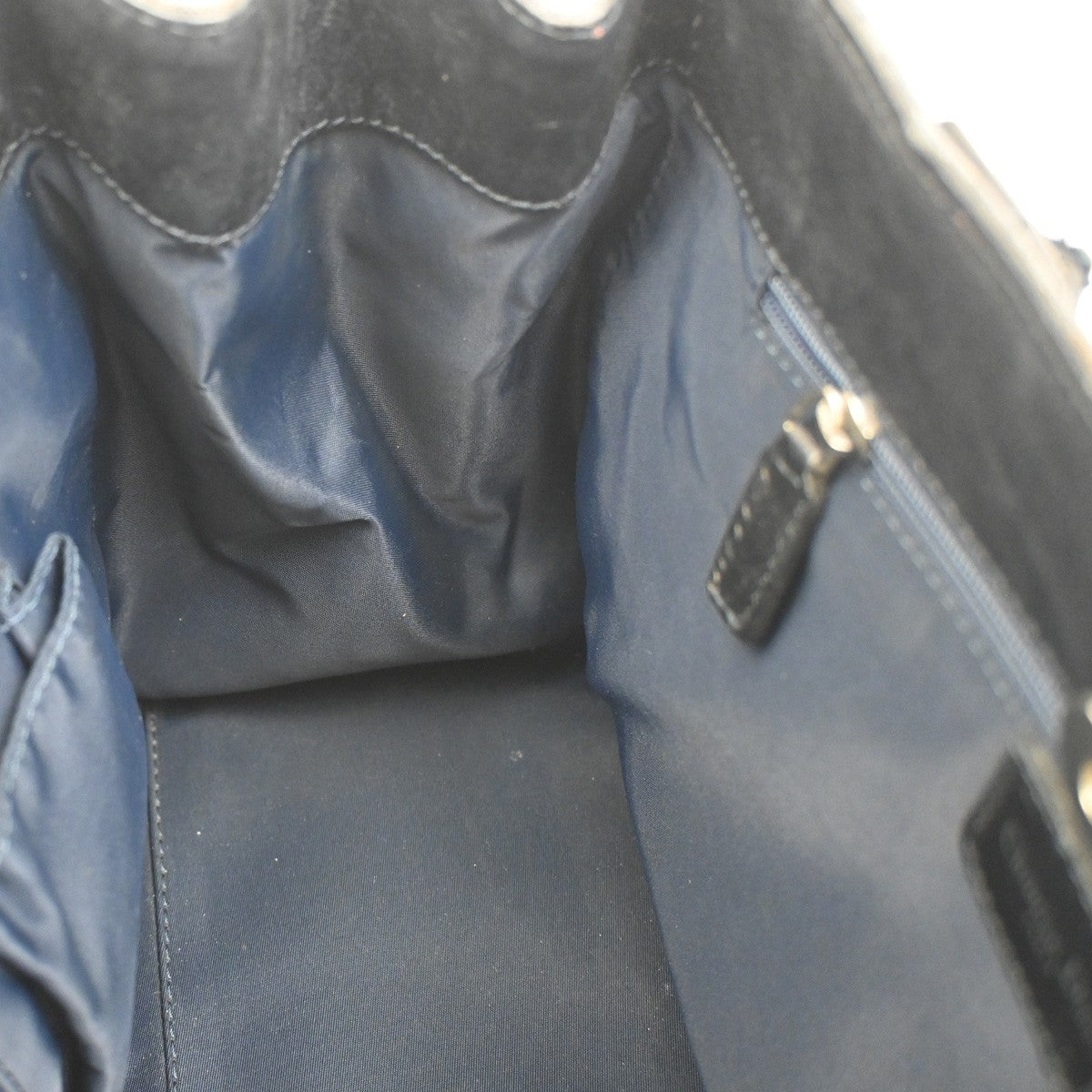 CHRISTIAN DIOR Trotter Flight Hand Tote Bag Denim Leather Blue SHW Italy 50ZA292
