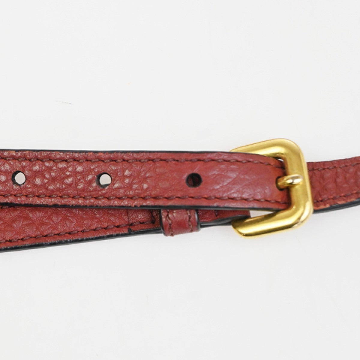 PRADA MILANO Logo Shoulder Messenger Crossbody Bag Leather GHW Red  97TA610