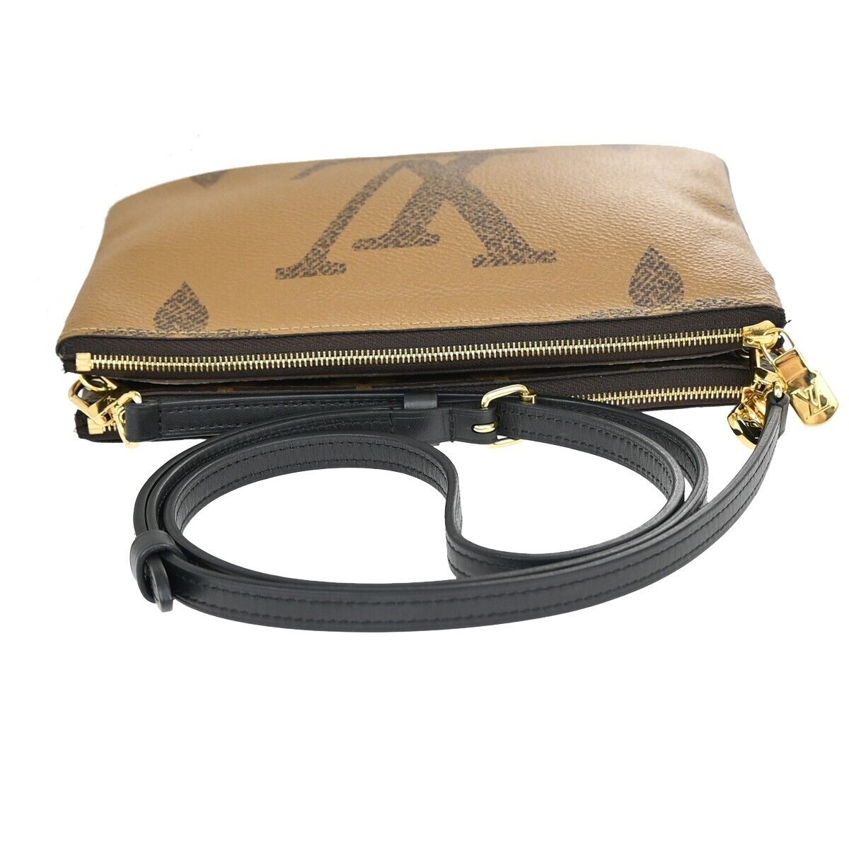 LOUIS VUITTON Pochette Double Zip Shoulder Bag Monogram Reverse M69203 685RJ731