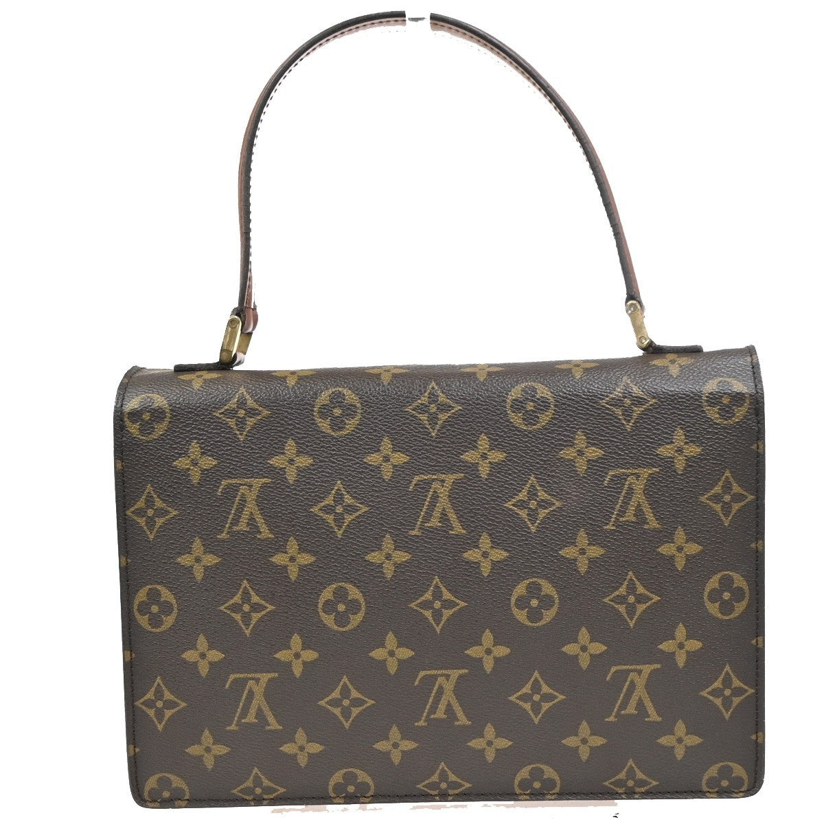 LOUIS VUITTON Concorde Hand Bag Monogram Leather Brown France M51190 89MA598