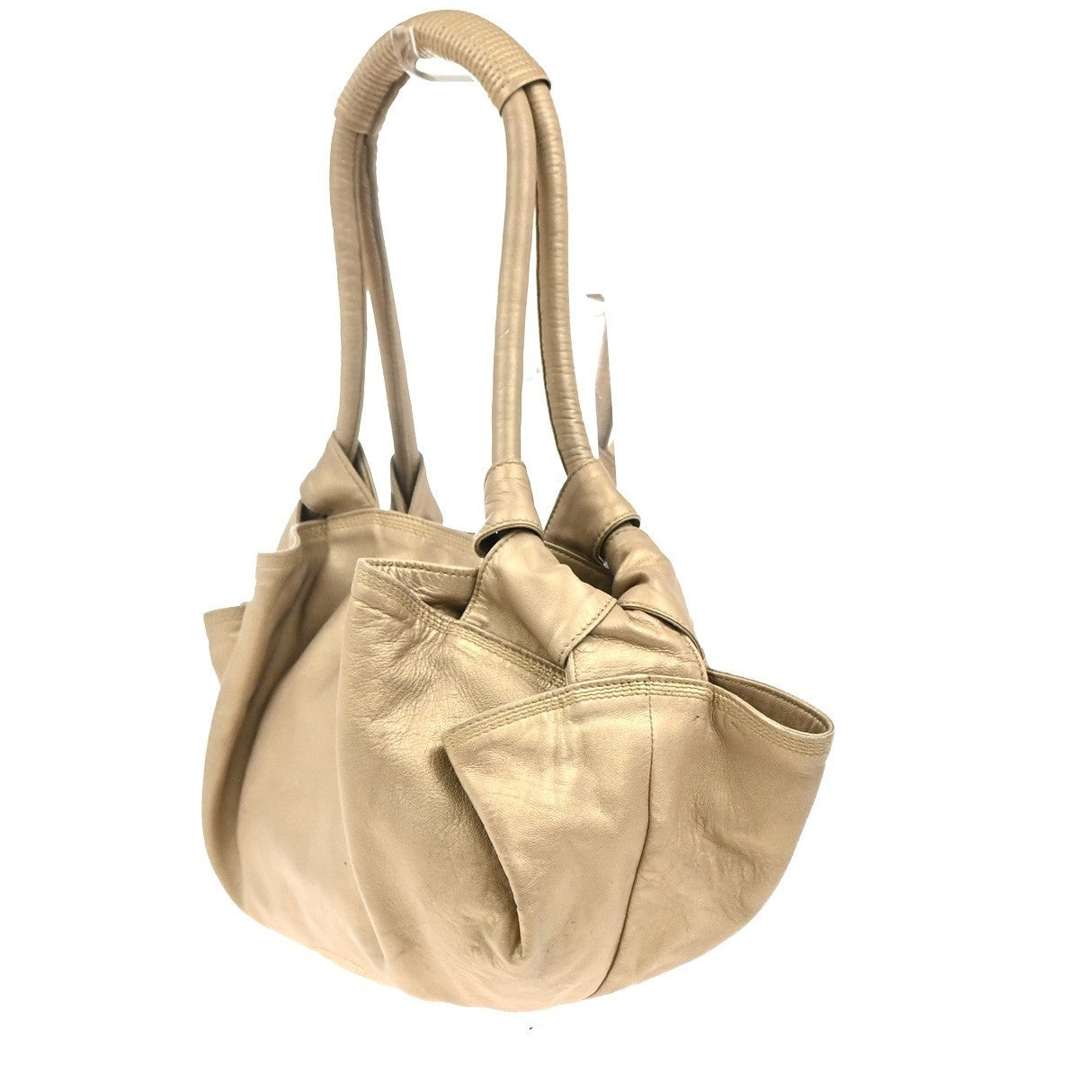 LOEWE Anagram Logo Nappa Aire One Shoulder Hand Bag Leather Beige Spain 34KC260