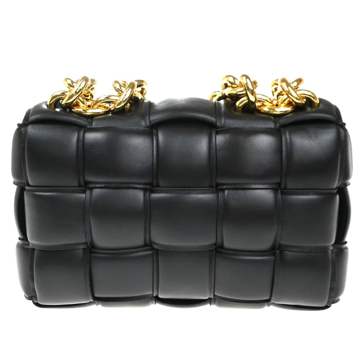 BOTTEGA VENETA Intrecciato Cassette 2Way Shoulder Bag Leather Black 684RP092