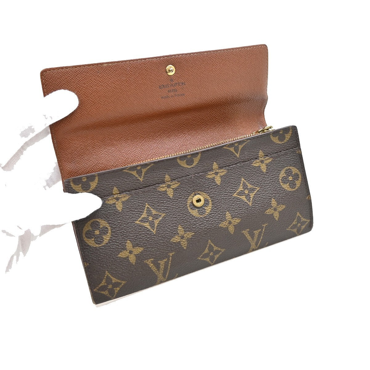 LOUIS VUITTON Porte Monnaie Credit Long Wallet Monogram Leather M61725 01FB564