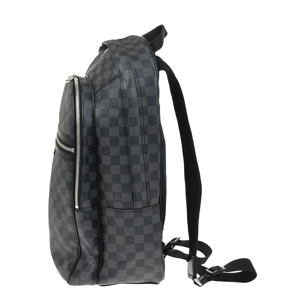 LOUIS VUITTON Michael Backpack Bag Damier Graphite Leather Black N58024 629RL413