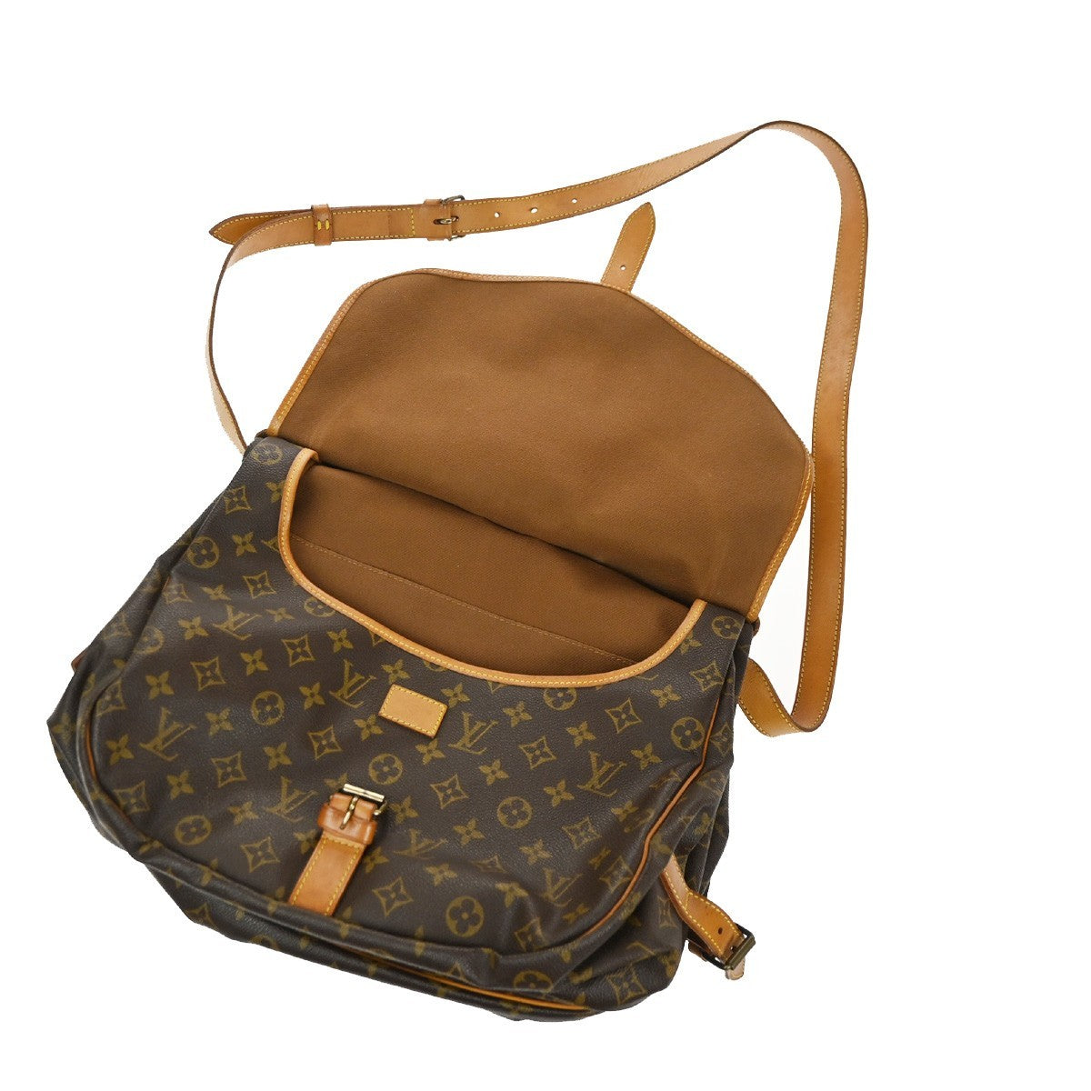 LOUIS VUITTON Saumur 35 Shoulder Bag Monogram Leather BN France M42254 13MA609