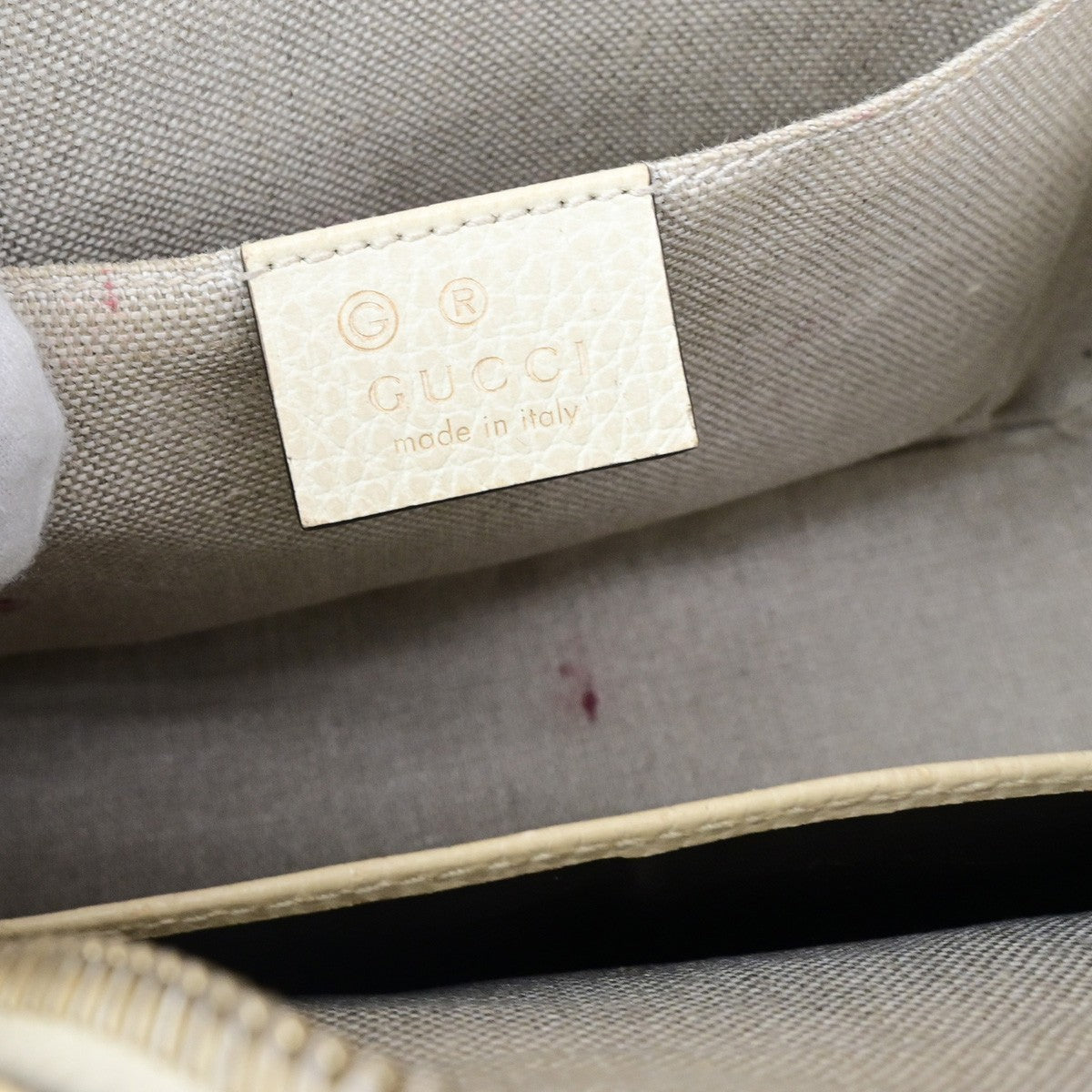GUCCI Logo GG Pattern Mini Shoulder Bag Canvas Leather Brown White GHW 12KB579