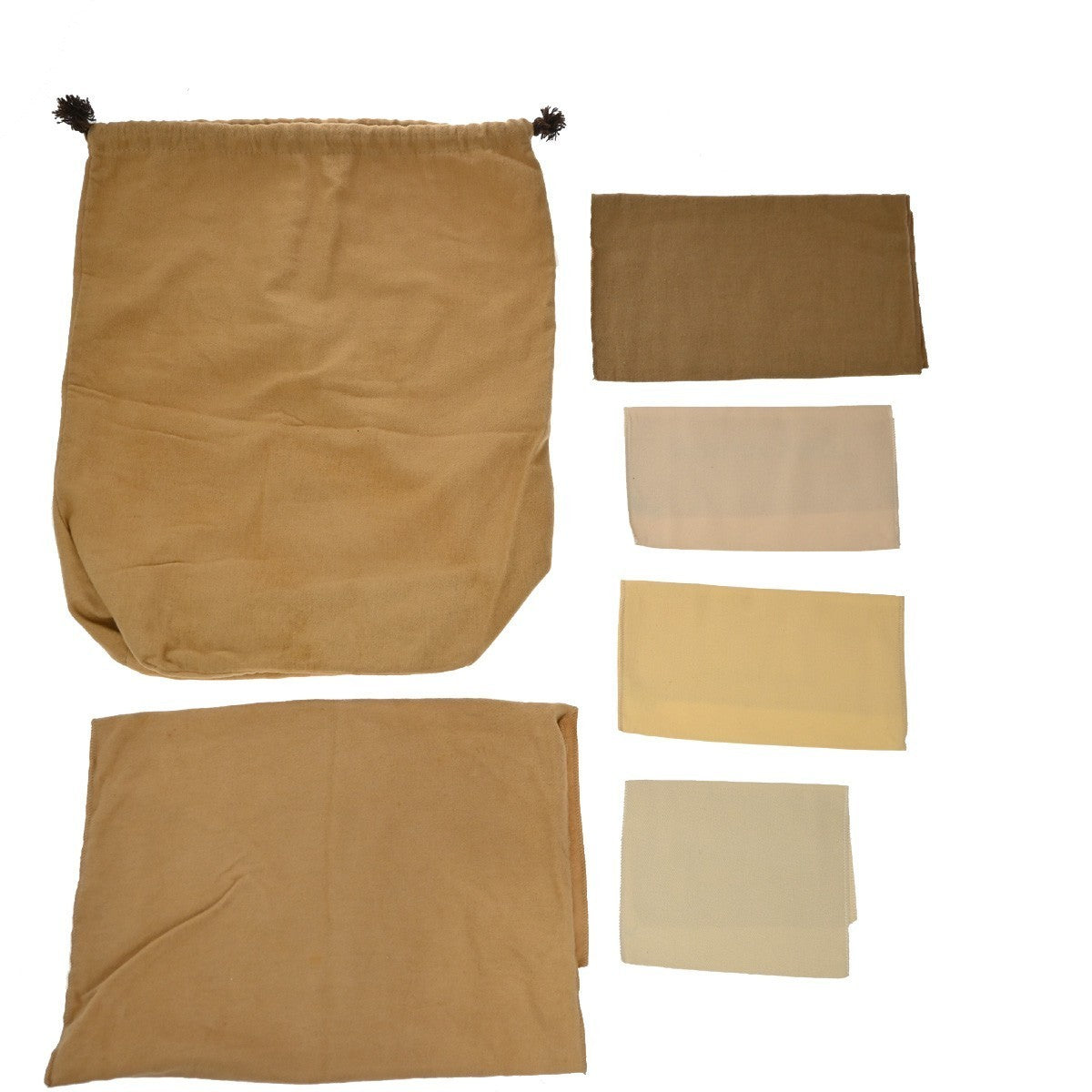 LOUIS VUITTON Logo 10 Set Dust Bag Drawstring Canvas Cotton Beige Brown 09KP307