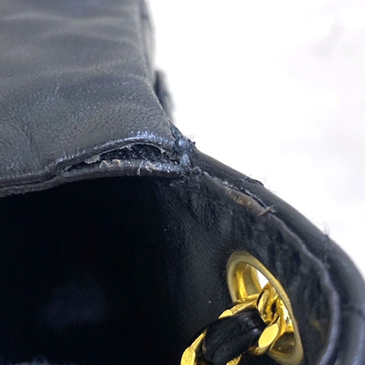 CHANEL CC Mini Matelasse Bag Charm Chain Belt Set Leather Black GHW 620RC928