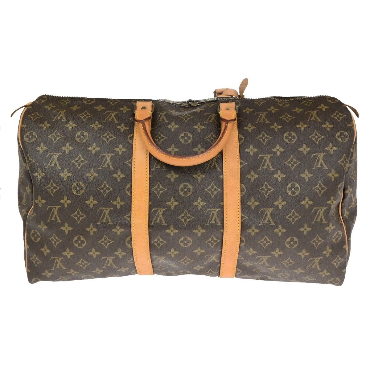 LOUIS VUITTON Keepall 50 Travel Hand Bag Monogram Leather Brown M41426 84ED235