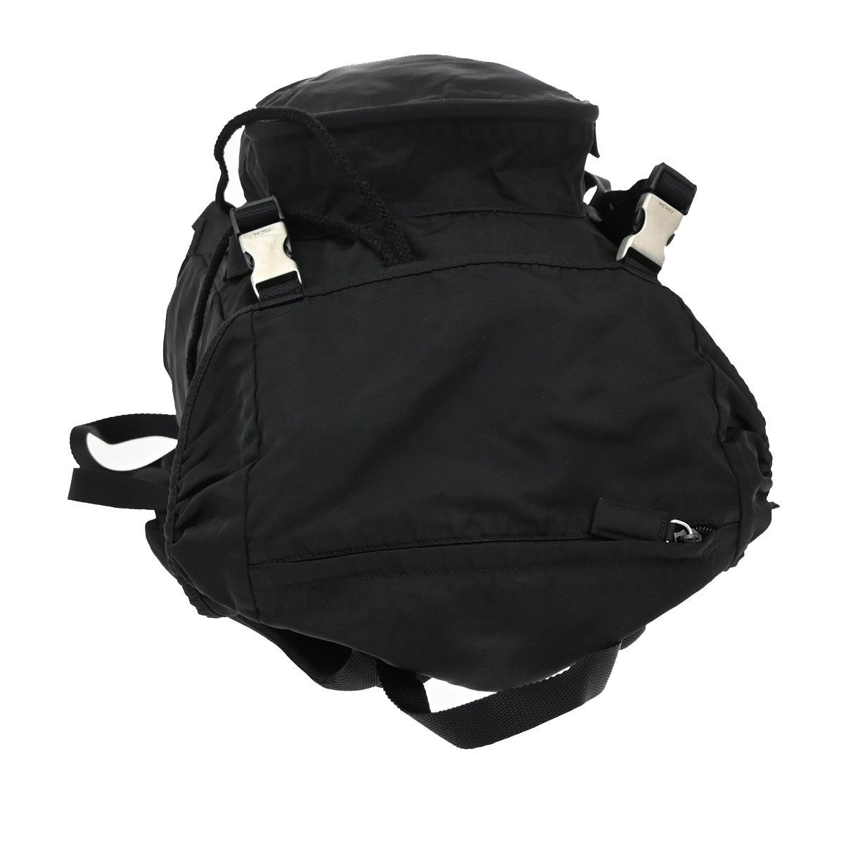 PRADA Logo Tessuto Backpack Bag Nylon Black Nero SHW Italy 38KB617