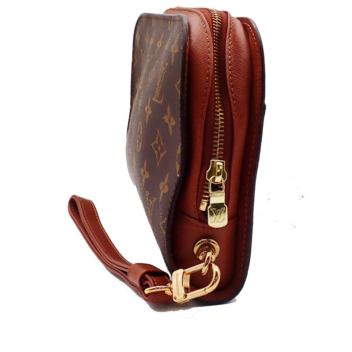 LOUIS VUITTON Orsay Clutch Hand Bag Monogram Leather Brown France M51790 69AA196