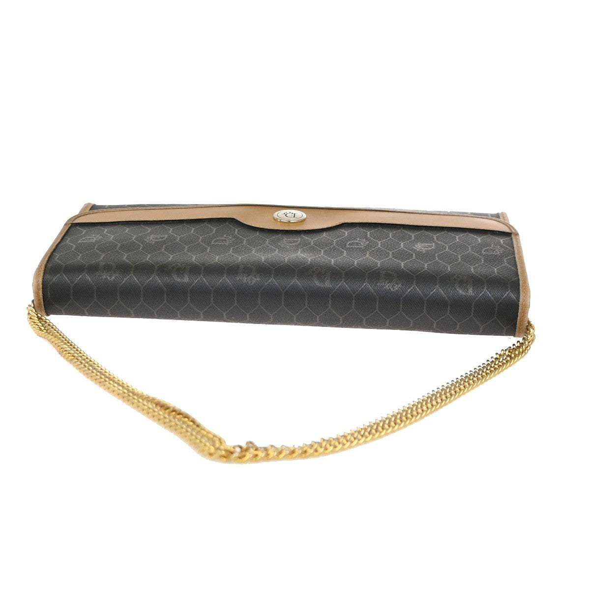 CHRISTIAN DIOR Logo Honeycomb 2Way Chain Shoulder Bag PVC Leather BN GHW 69KC690