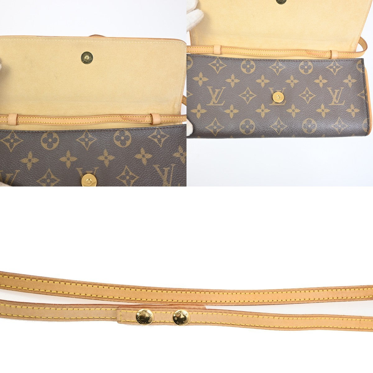LOUIS VUITTON Pochette Twin GM 2Way Shoulder Bag Monogram Brown M51852 87MA274