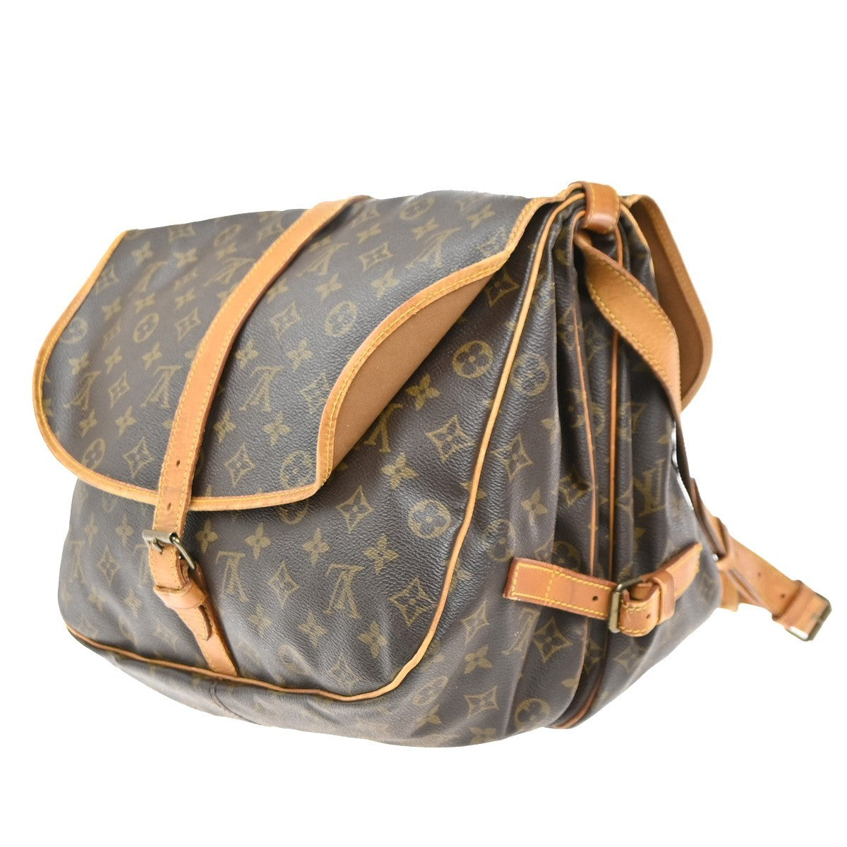 LOUIS VUITTON Saumur 35 Shoulder Bag Monogram Leather BN France M42254 87MA433