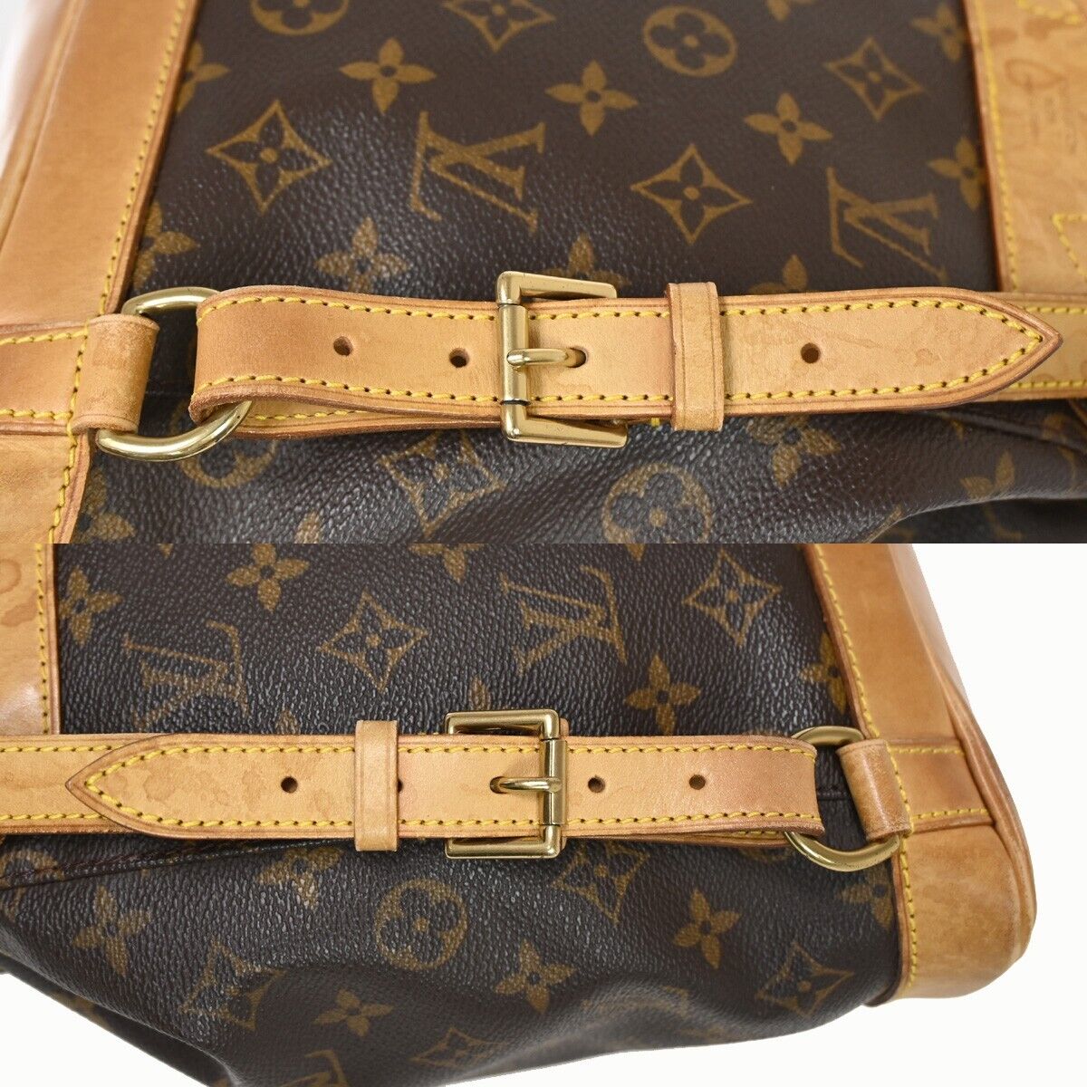 LOUIS VUITTON Montsouris MM Backpack Bag Monogram Leather Brown M51136 11HB861