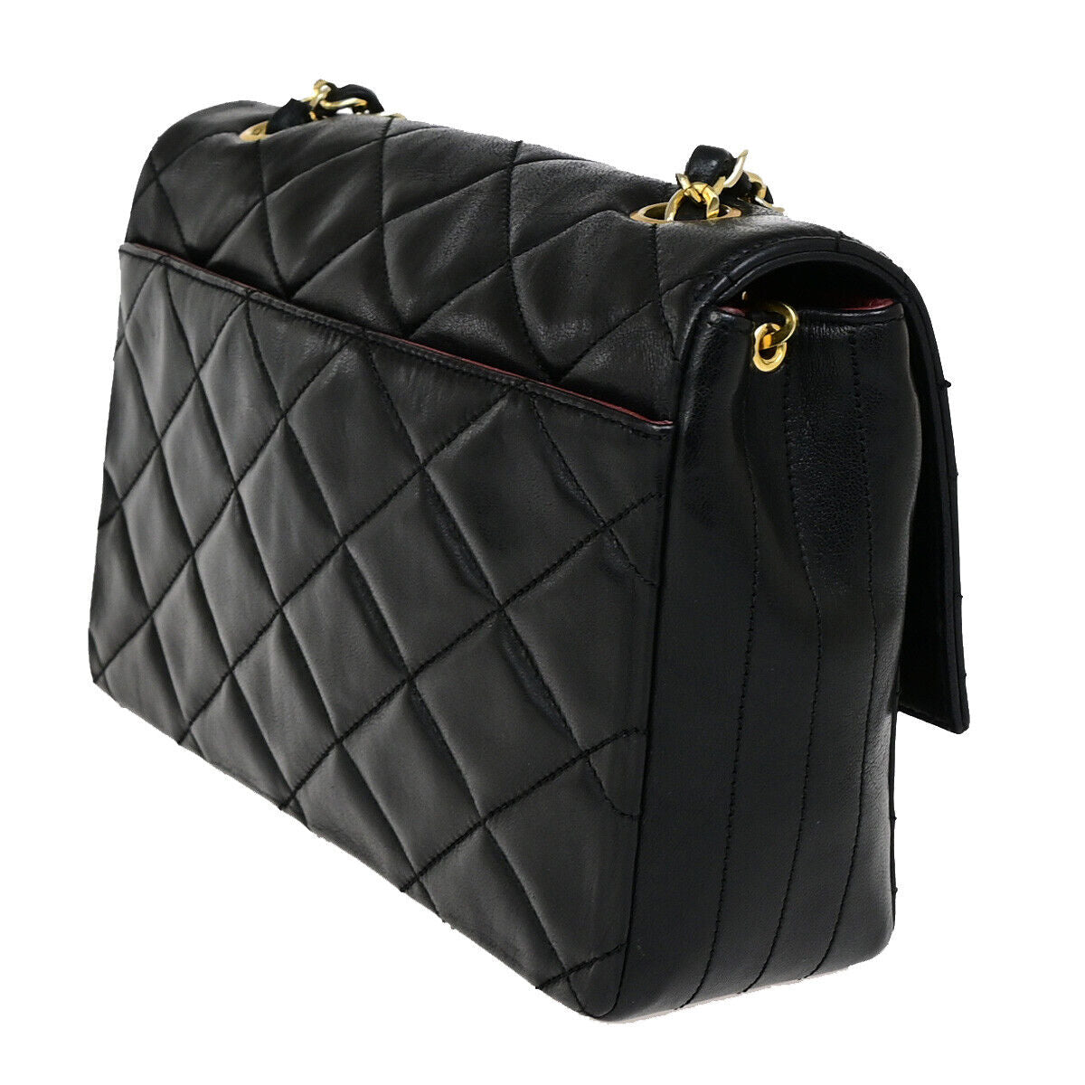 CHANEL CC Logo Matelasse 23 Chain Shoulder Bag Leather Black GHW 644RK608