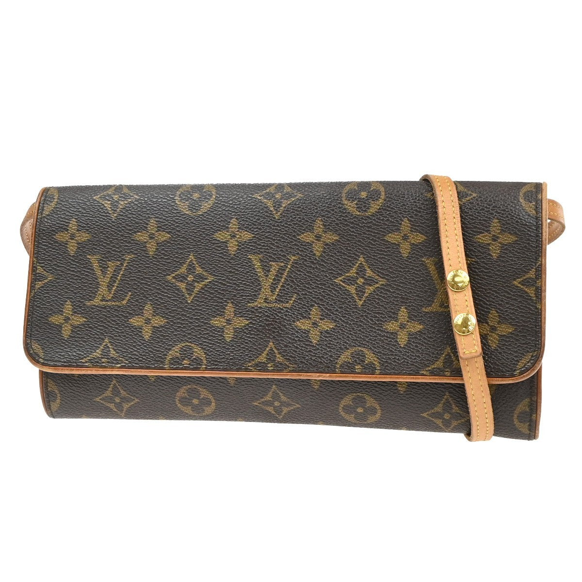 LOUIS VUITTON Pochette Twin GM 2Way Shoulder Bag Monogram Brown M51852 82MA615