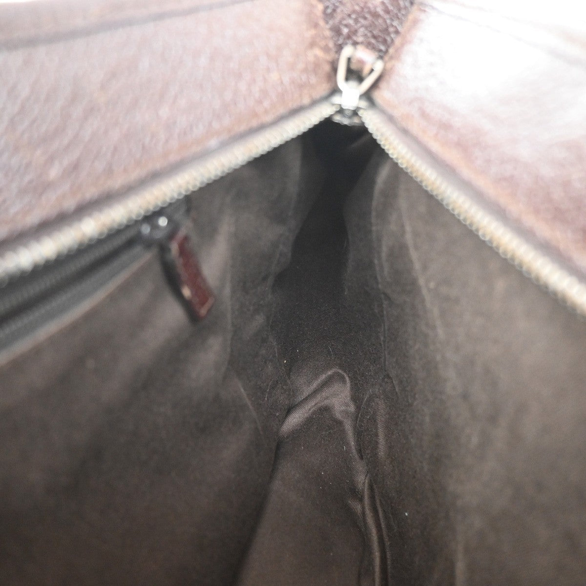 GUCCI Logo GG Pattern Shoulder Tote Bag Canavs Leather Brown SHW Italy 35YJ142