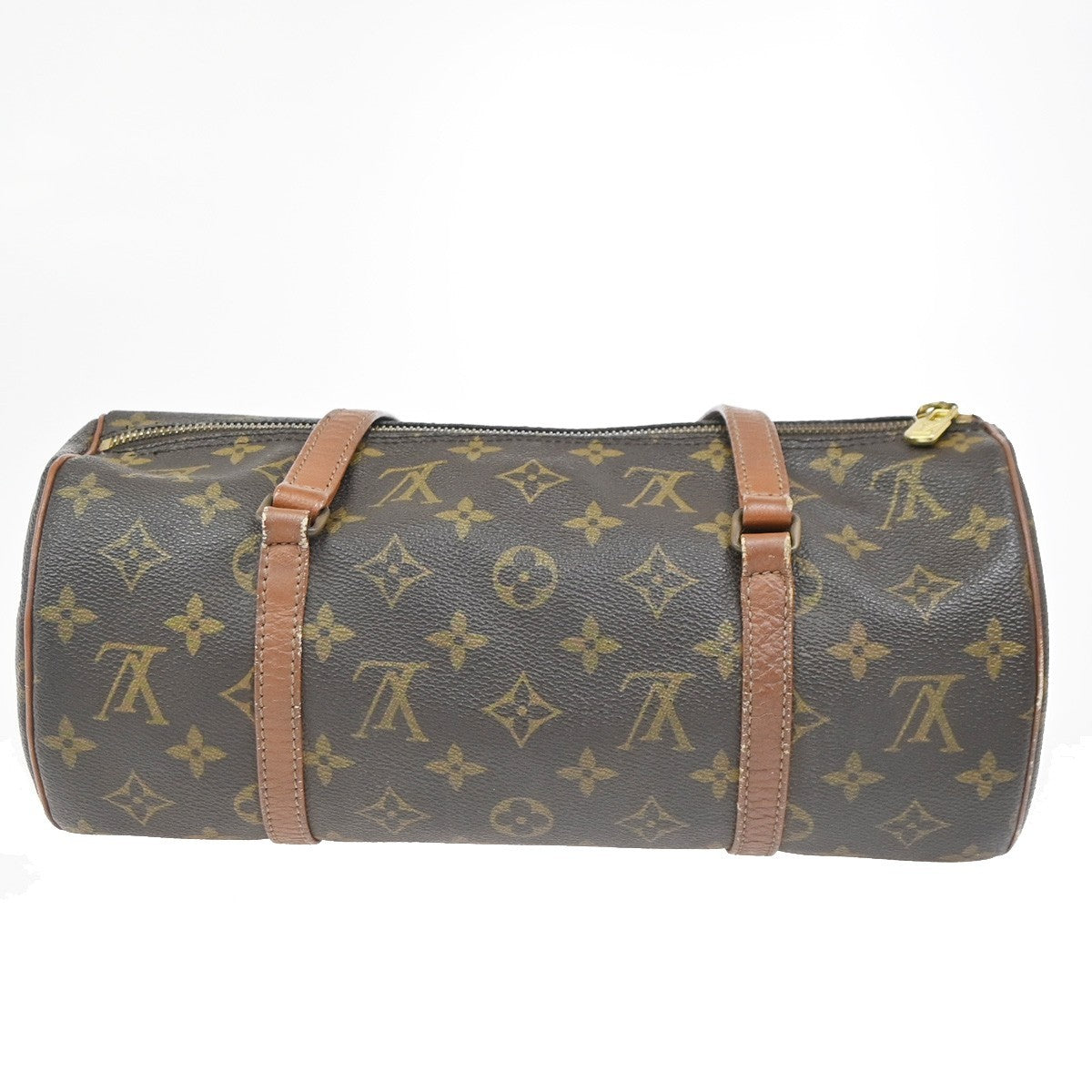LOUIS VUITTON Logo PAPILLON 30 Hand Bag Monogram Leather Brown M51365 37ZA311