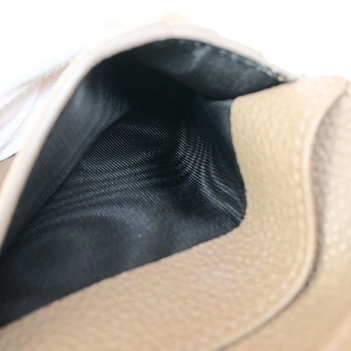 SAINT LAURENT YSL Logo Compact Bifold Wallet Purse Leather Brown 34KA400